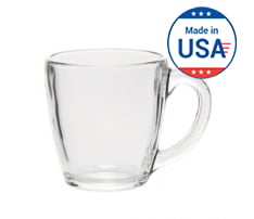 Clear Elegant Tapered Glass Mug, 15.5 oz.