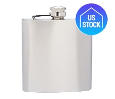 Elite Stainless Steel Hip Flask, 6 oz.