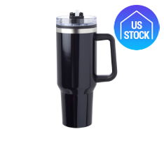 Stainless Steel Travel Tumbler with Straw, 40 oz.