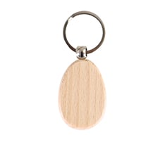 Wooden Egg Shape Keychain