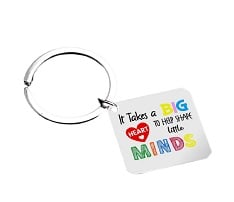 Stainless Steel Square Keychain