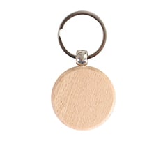 Wooden Round Keychain