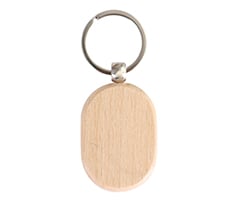 Wooden Round Corner Keychain