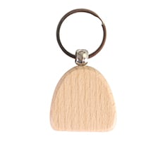 Wooden Dome Shape Keychain
