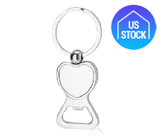 Metal Heart Shaped Bottle Opener Keychain