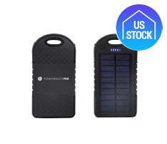 Solar Power Bank with Carabiner - 4000 mAh