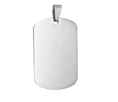 Silver Stainless Steel Pet Tag