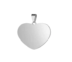 Silver Heart Style Stainless Steel Pet Tag