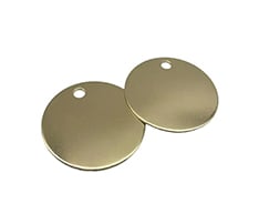 Round Design Brass Pet Tag