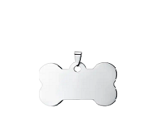 Silver Bone Style Stainless Steel Pet Tag