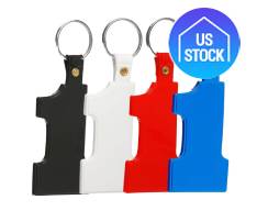 Number 1 Shaped Soft Plastic Keychain