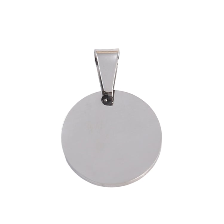 Silver Round Design Stainless Steel Pet Tag