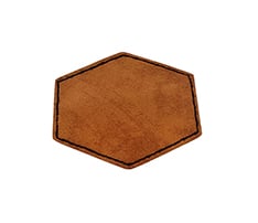 Hexagon Shape Leatherette Patch