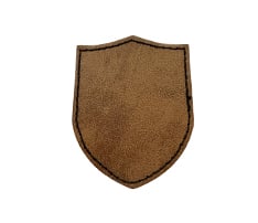 Shield Shape Leatherette Patch