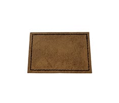 Sharp Edge Rectangle Leatherette Patch