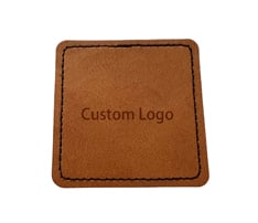 Square Shape Leatherette Patch
