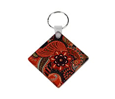 Diamond Shape MDF Keychain