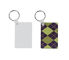 Rectangle Shape MDF Keychain