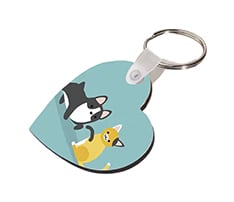 Heart Shape MDF Keychain