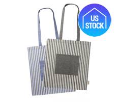 Eco-friendly Cotton Striped Tote Bag