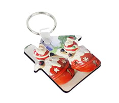 House Shaped Sublimation MDF Keychain