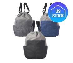 Two Tone Satchel Drawstring Backpack