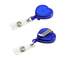 Retractable Heart Shape Badge Reel