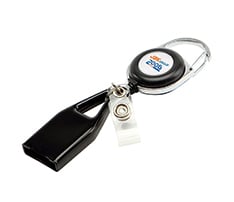 Round Retractable Carabiner Badge Reel