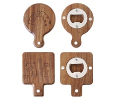 Acacia Wood Magnetic Bottle Opener