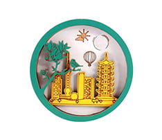 Round Wooden Souvenir Magnet