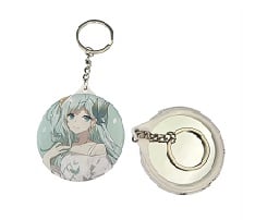Full Color Tin Mirror Keychain