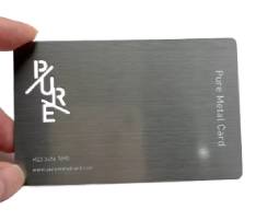 Stainless Steel Business Name Card