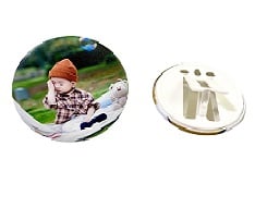 2.28" Full Color Round Tin Photo Stand