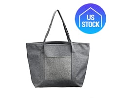 Heathered Tote Bag with Pocket
