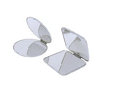 Stainless Steel Folding Compact Makeup Mirror