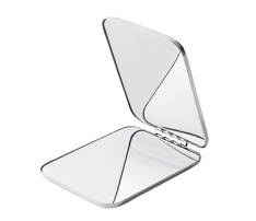Rectangle Stainless Steel Foldable Compact Makeup Mirror
