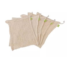 Cotton Mesh Reusable Drawstring Bag