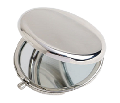 Stainless Steel Folding Pocket Makeup Mirror