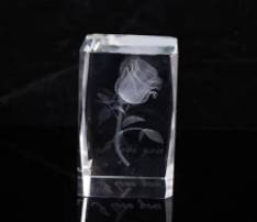 3D Laser Cube Crystal Paperweight