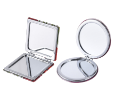 PU Leather Folding Pocket Compact Mirror
