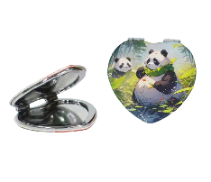 Heart Shape Folding Compact Mirror