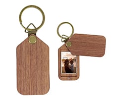 Wooden Photo Frame Keychain