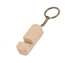 2-in-1 Wooden Phone Holder Keychain