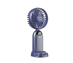 Rechargeable Foldable LED Hand Fan with Mobile Stand