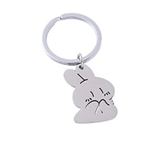 Rabbit Shape Stainless Steel Keychain