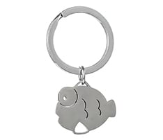 Fish Shape Stainless Steel Keychain