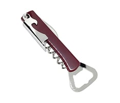 Foldable Corkscrew and Bottle Opener with Knife