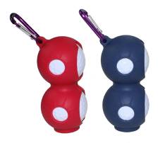 Duo Silicone Golf Ball Holder with Carabiner