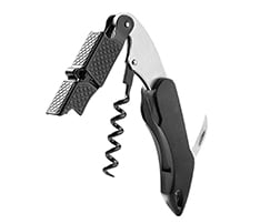 Compact Wine and Beer Opener with Serrated Knife