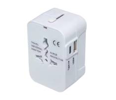 Dual Port Type C USB A Universal Travel Adapter